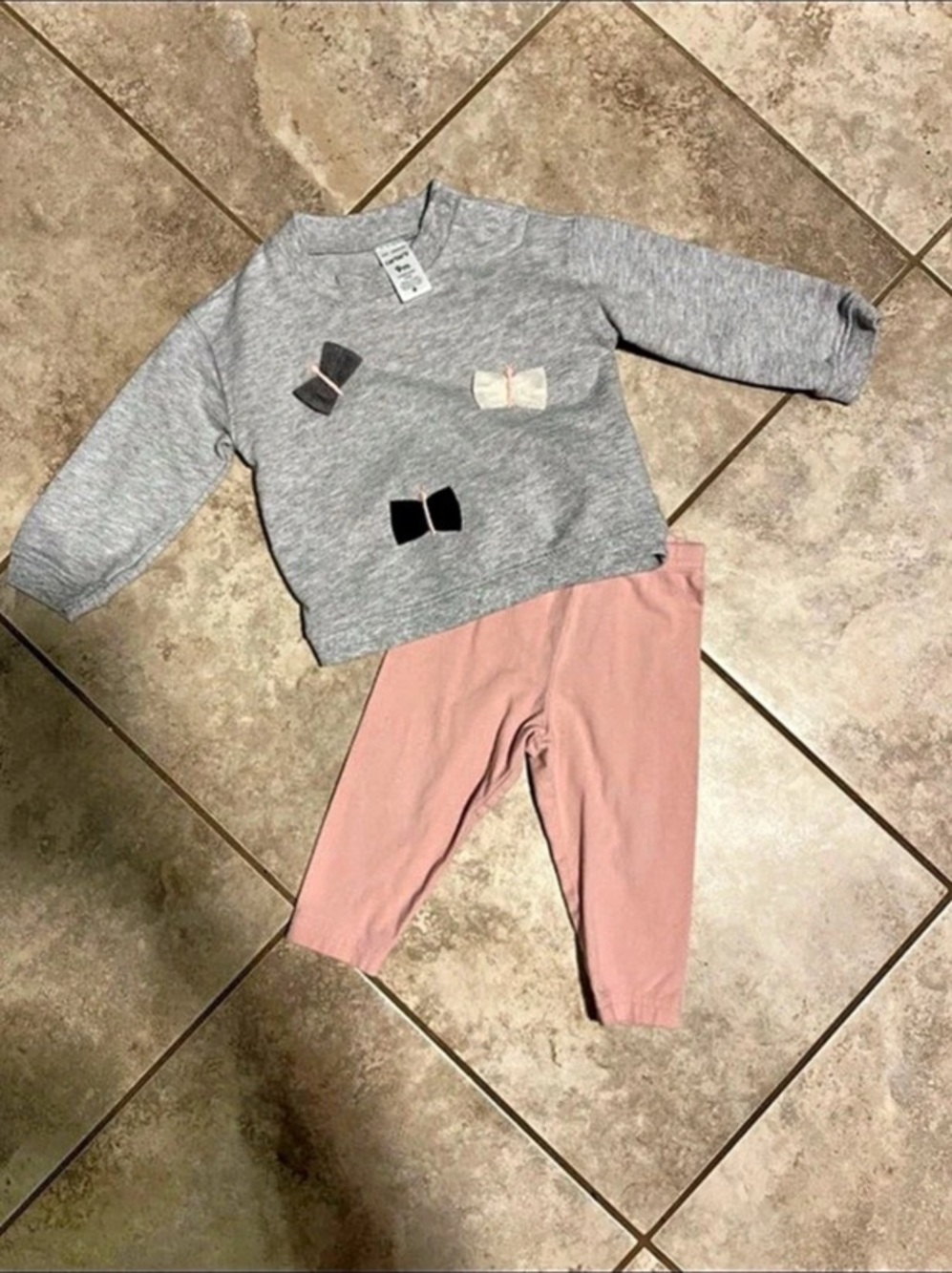 Carter's Kids Gray & Pink Matching Set